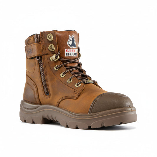 Steel Blue Argyle Zip Scuff Waterproof Boot (312639)