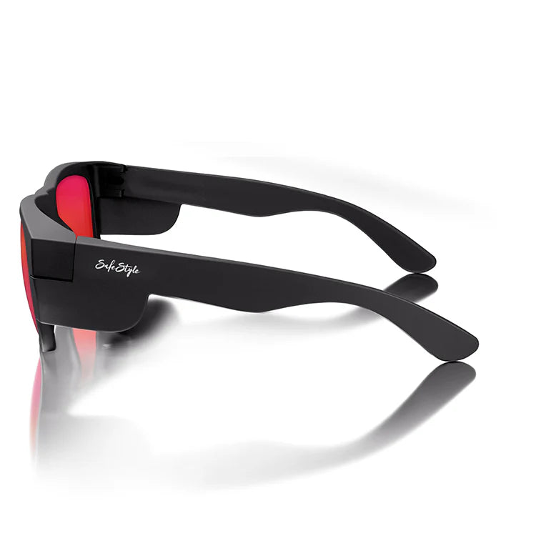 Safestyle Fusions Matte Black Frame Mirror Red Polarised Lens (FMBRP100)