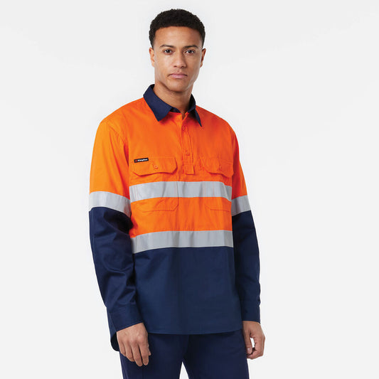 King Gee Originals Closed Front Vented Drill Shirt Tape (K54007)