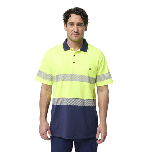 King Gee Originals Hi-Vis Spliced Taped Cotton Back Polo (K54928)
