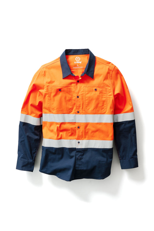 XDMG Workwear Tapped Long Sleeve Hi Vis Shirt (ULS-1T)