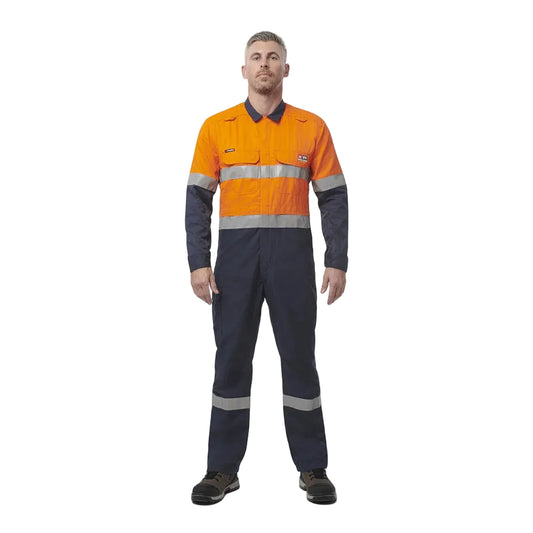 King Gee ShieldTec FR Hi Vis Two Tone Coverall With FR Tape PPE2 (Y00055)