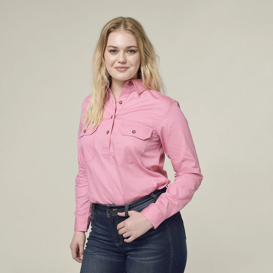 Hard Yakka Women'S Heritage Closed Front Drill Shirt (Y08399)