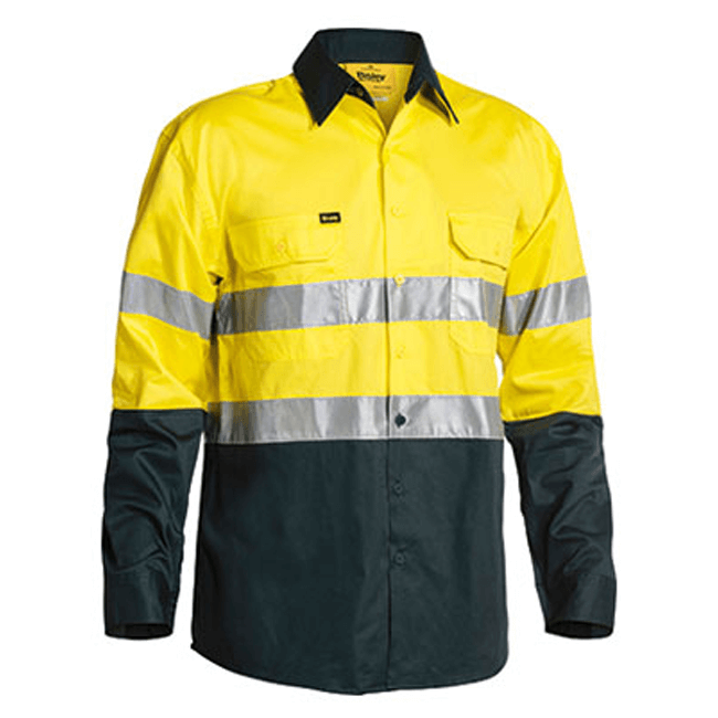Bisley Taped Hi Vis Cool Lightweight Shirt Long Sleeve (BS6896)