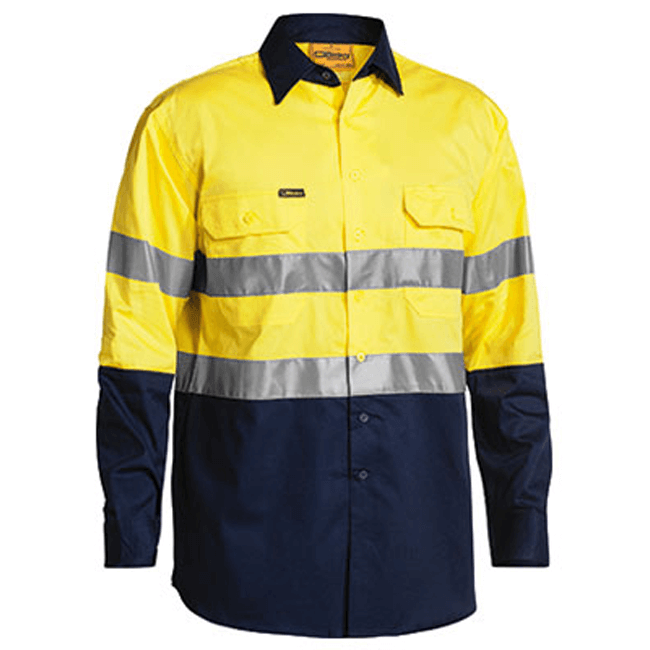 Bisley Taped Hi Vis Cool Lightweight Shirt Long Sleeve (BS6896)