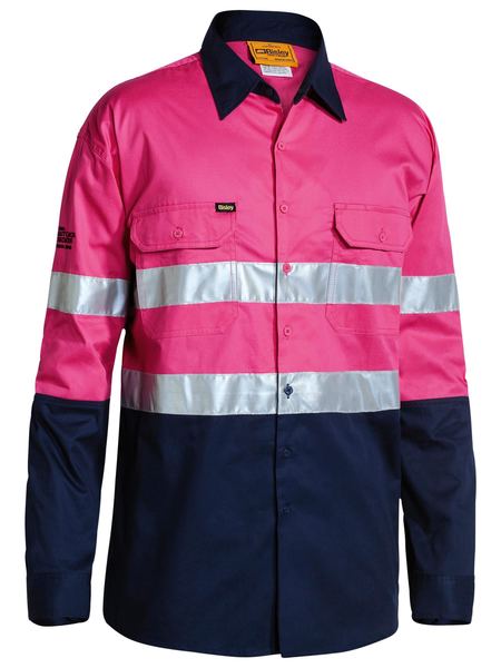 Bisley Taped Hi Vis Cool Lightweight Shirt Long Sleeve (BS6896)