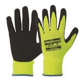 Pro Choice Black Latex Foam On Hi Vis Yellow Nylon Liner Pair of 12 (LFN)