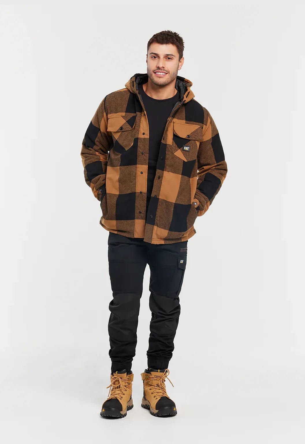 CAT Workwear Hooded Flannel Shirt Jacket (1040045)