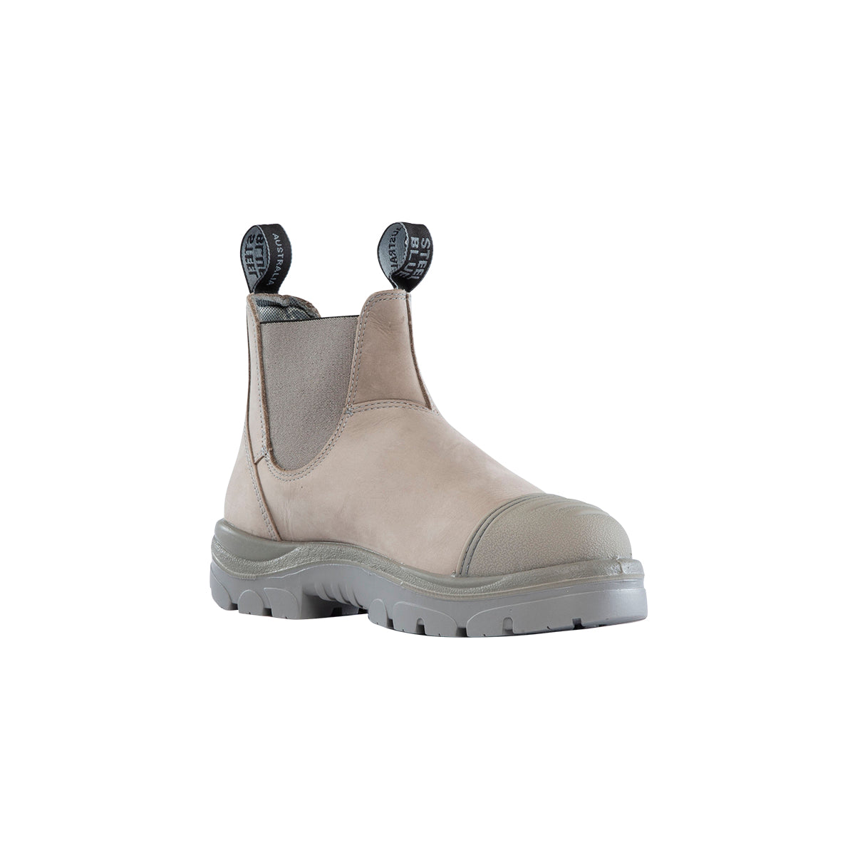 Steel Blue Hobart Mens Elastic Sided Pull On Safety Boot with Scuff Cap (312601)