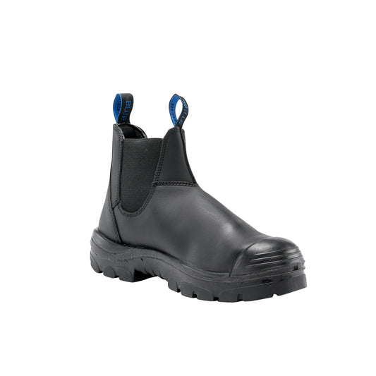Steel Blue Hobart Men's Elastic Sided Pull On Safety Boot with Bump Cap PR Midsole and Nitrile Outsole (382101)