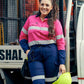 Bisley Womens 3M Taped Two Tone Hi Vis Cool Lightweight Shirt  Long Sleeve (BL6896)