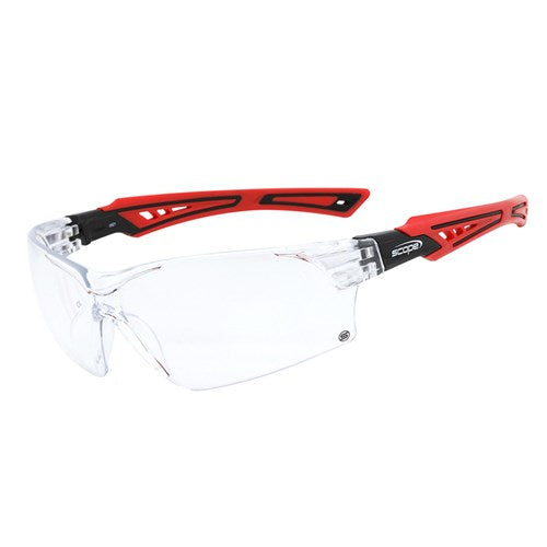 Pro Choice Bionix Red/Black Temple Titanium AF/AS Clear Lens-(860RC)