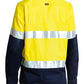 Bisley Womens 3M Taped Two Tone Hi Vis Cool Lightweight Shirt  Long Sleeve (BL6896)