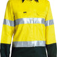 Bisley Womens 3M Taped Two Tone Hi Vis Cool Lightweight Shirt  Long Sleeve (BL6896)