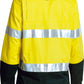 Bisley Womens 3M Taped Two Tone Hi Vis Cool Lightweight Shirt  Long Sleeve (BL6896)