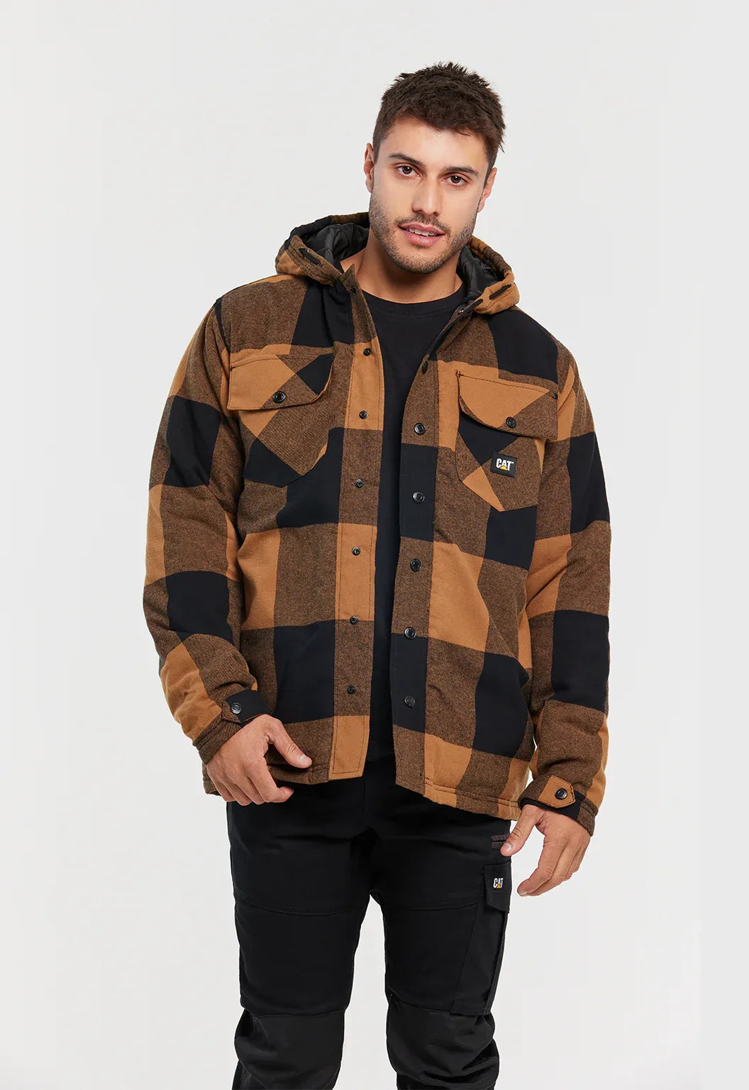 CAT Workwear Hooded Flannel Shirt Jacket (1040045)