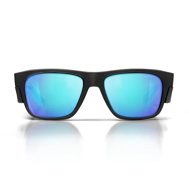 Safestyle Fusions Matte Black Frame Mirror Blue Polarised Lens (FMBBP100)
