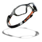 Bolle Safety NESS+ SEAL Orange / Black Temples Platinum AS/AF Clear Lens - Assembled With Gakset / Foam + Strap (PSSNESF028)