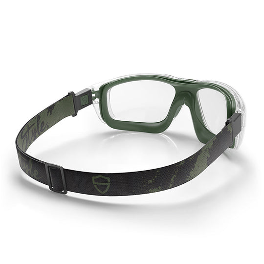 Safestyle Switches Clear/Green Frame Clear Lens Safety Glasses (SPSW1-0002)