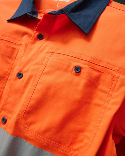 XDMG Workwear Tapped Long Sleeve Hi Vis Shirt (ULS-1T)