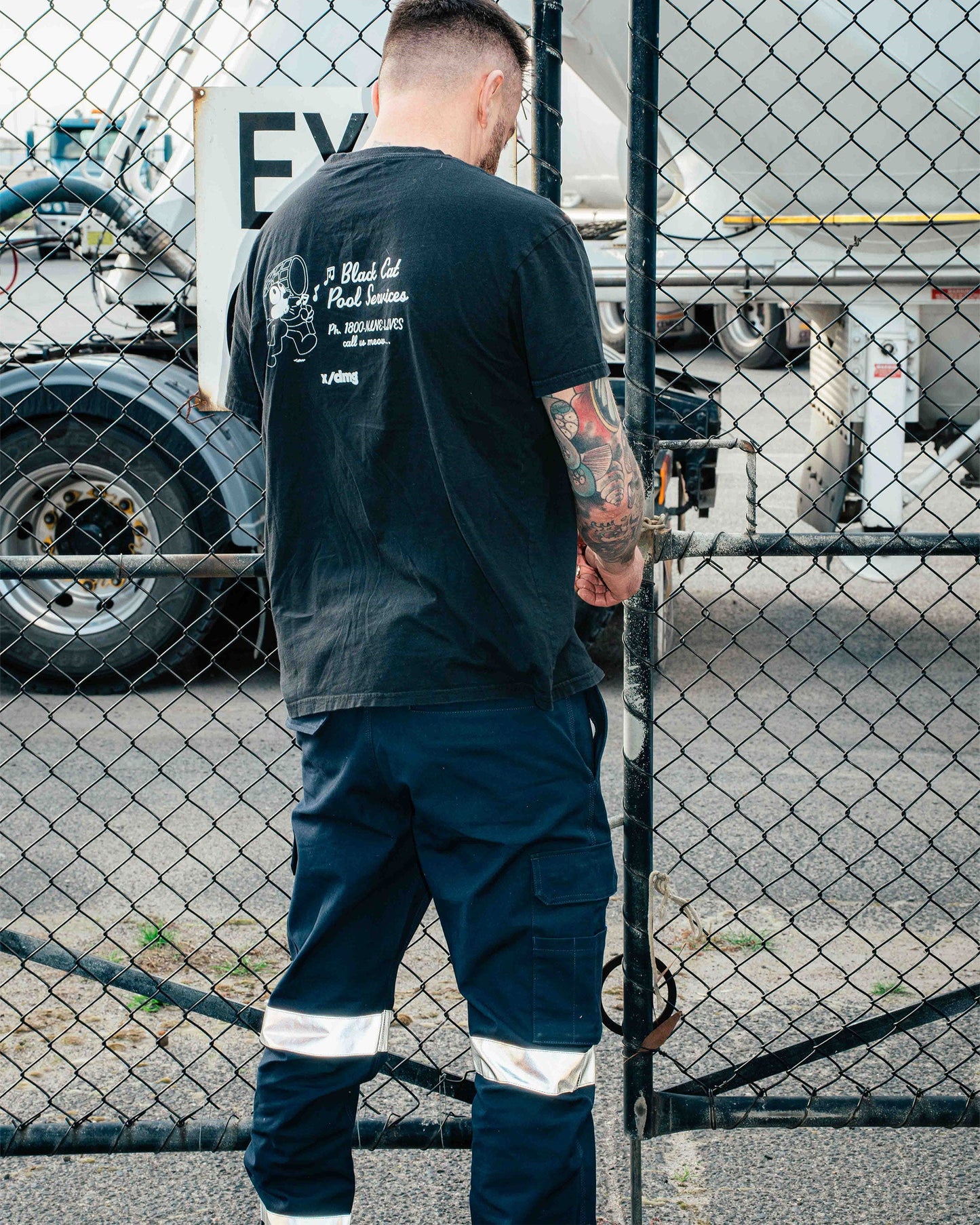 XDMG Workwear Elastic Waist Reflective Taped Cargo Pant (UP-2T)