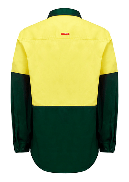 Hard Yakka Core Hi-Vis Long Sleeve Heavyweight Cotton Drill Shirt (Y04605)