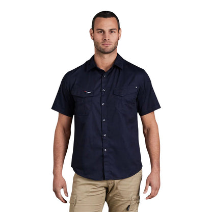 King Gee Tradies Lightweight Cotton Drill Short Sleeve Work Shirt (K14355)