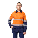 King Gee Women's Workcool Spliced Stretch Taped Long Sleeve Shirt (K44243)