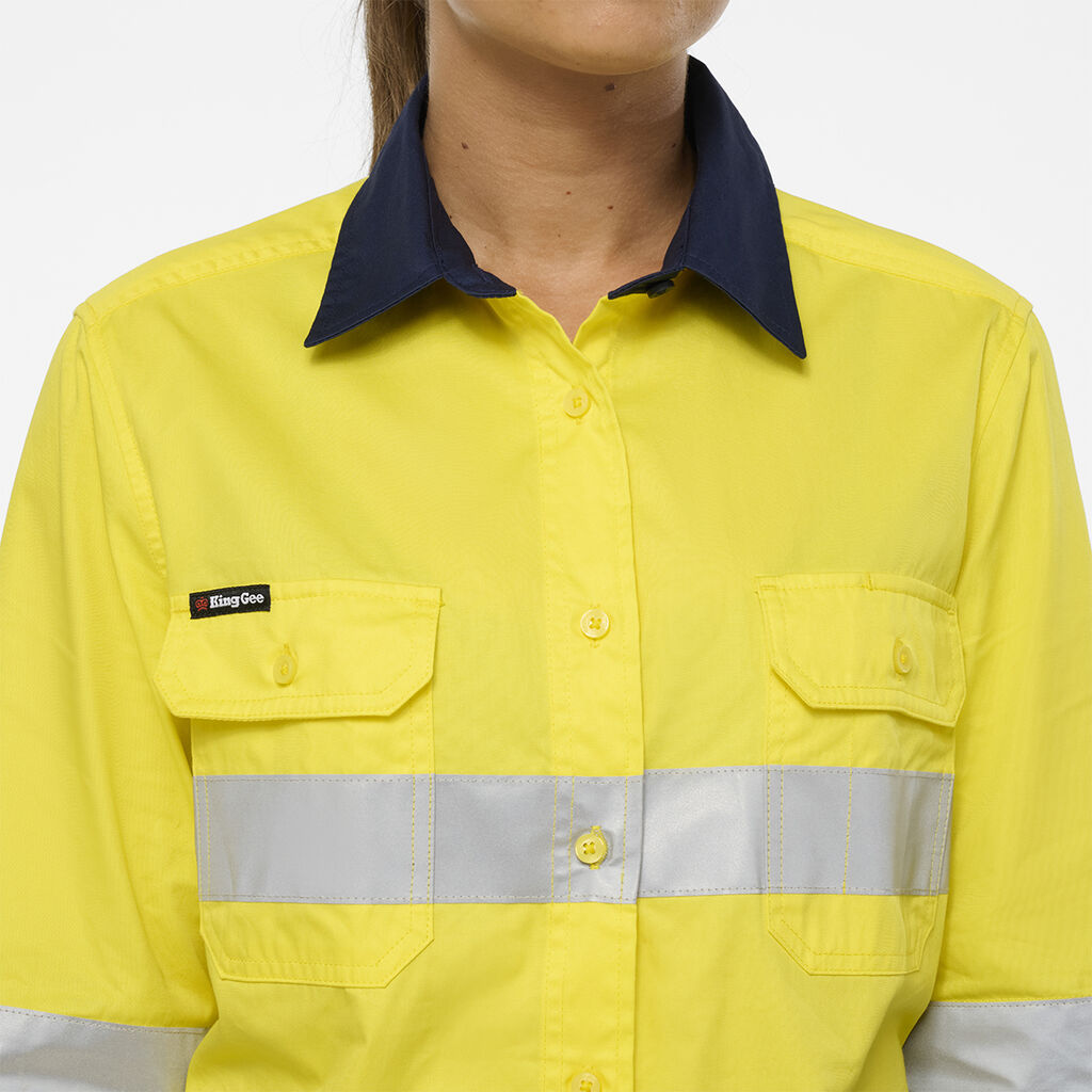 King Gee Women's Originals Spliced Drill Shirt (K44244)