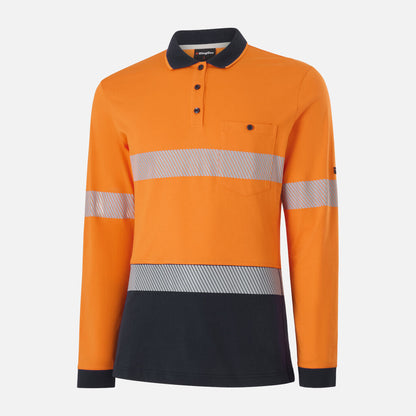 King Gee Women's Originals Hi-Vis Spliced Taped Cotton Polo (K44248)