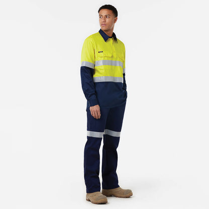 King Gee Originals Closed Front Vented Drill Shirt Tape (K54007)