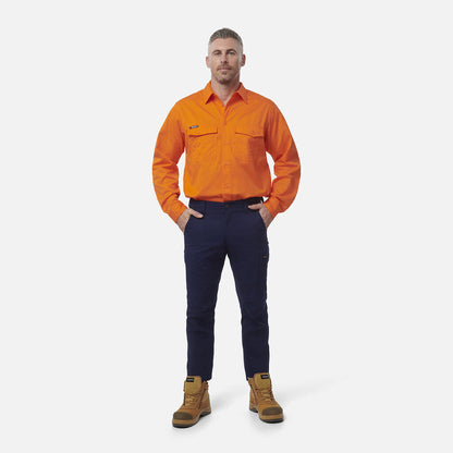 King Gee Workcool 2 Hi-Vis Long Sleeve Drill Work Shirt (K54805)