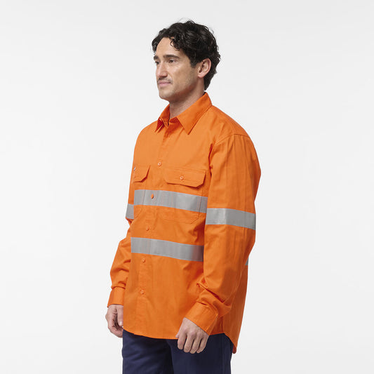 King Gee Originals Hi Vis Vented Taped Long Sleeve Shirt (K54932)