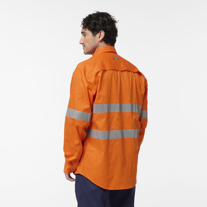 King Gee Originals Hi Vis Vented Taped Long Sleeve Shirt (K54932)