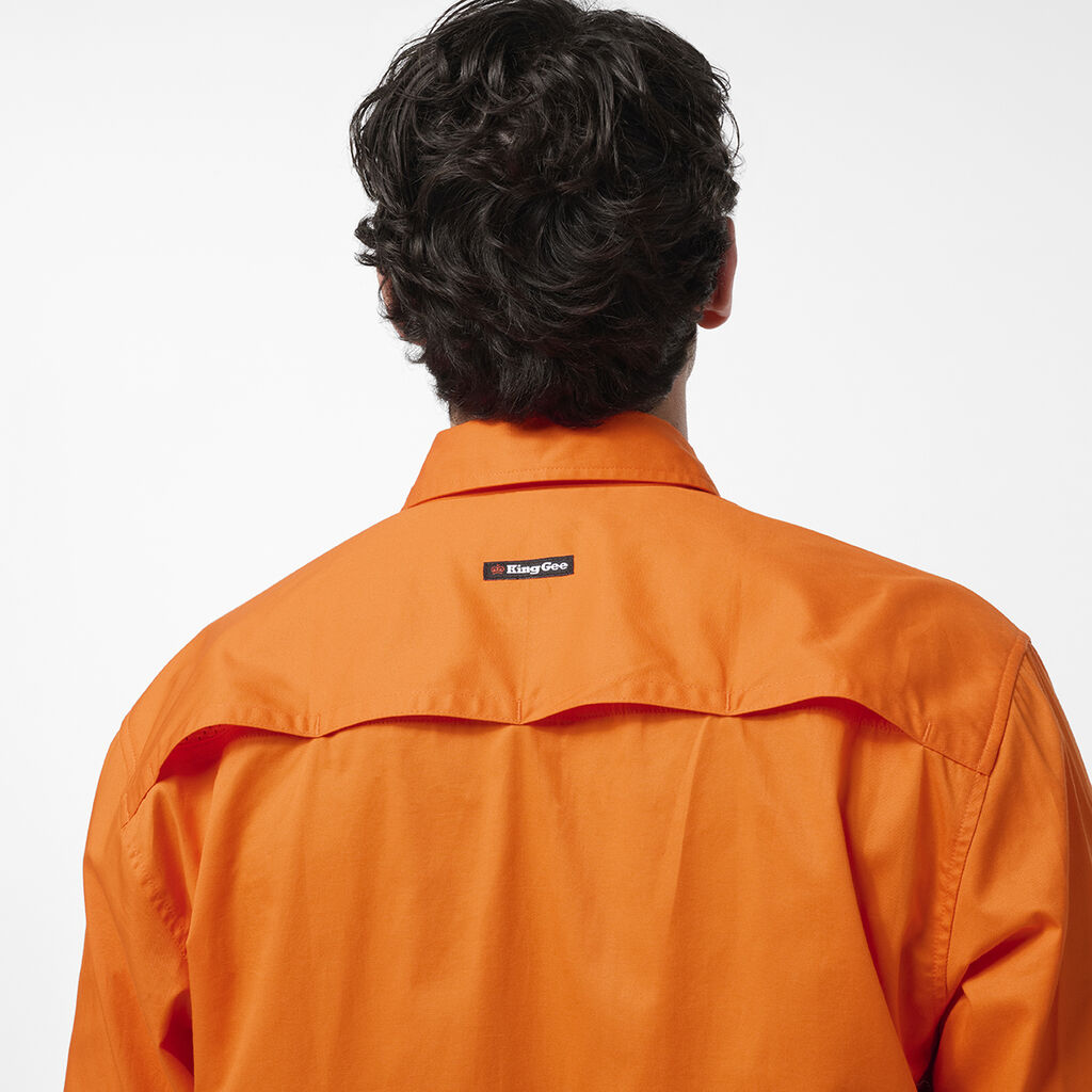 King Gee Originals Hi Vis Vented Taped Long Sleeve Shirt (K54932)