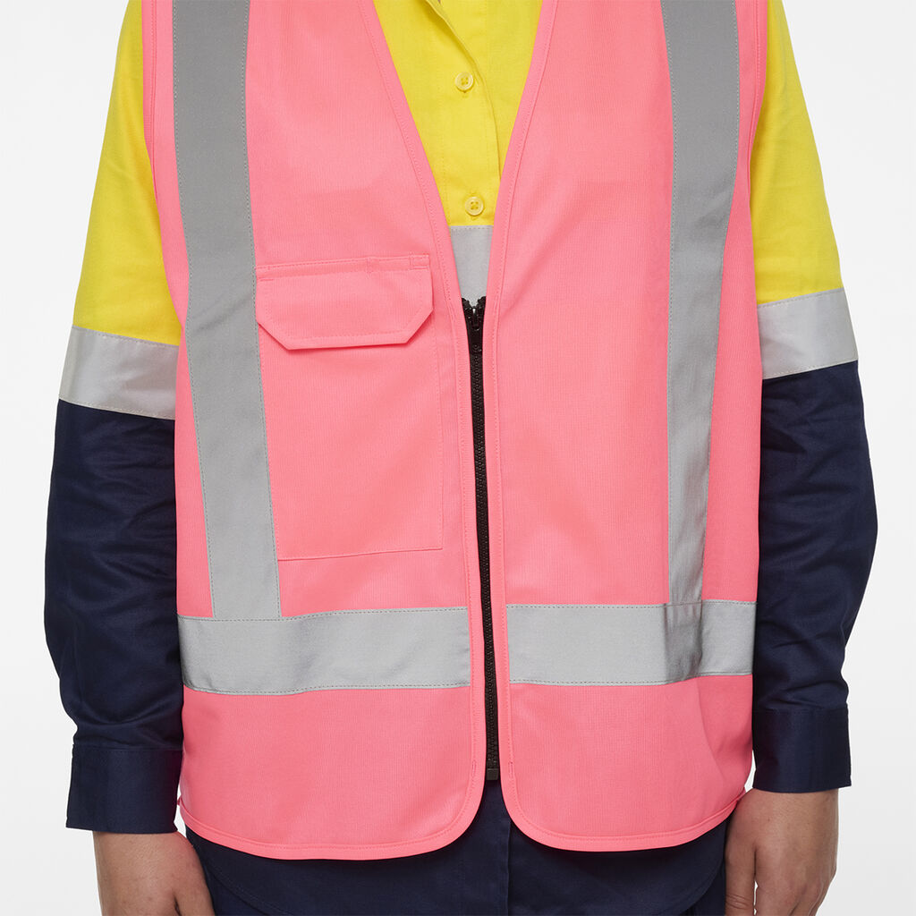 King Gee Originals Hi-Vis Safety X Back Vest (K57003)