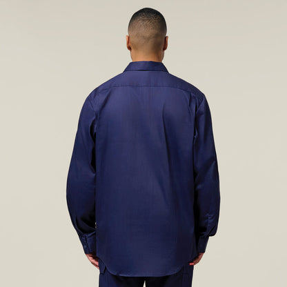 Hard Yakka Long Sleeve Open Front Cotton Drill Work Shirt (Y07500)