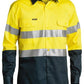 Bisley 2 Tone Hi Vis Shirt 3M Reflective Tape  Long Sleeve (BT6456)