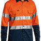 Bisley 2 Tone Hi Vis Shirt 3M Reflective Tape  Long Sleeve (BT6456)