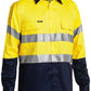 Bisley 2 Tone Hi Vis Shirt 3M Reflective Tape  Long Sleeve (BT6456)