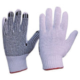 Pro Choice Knitted Poly/Cotton With Pvc Dots Pair of 12 (342KPDBL)
