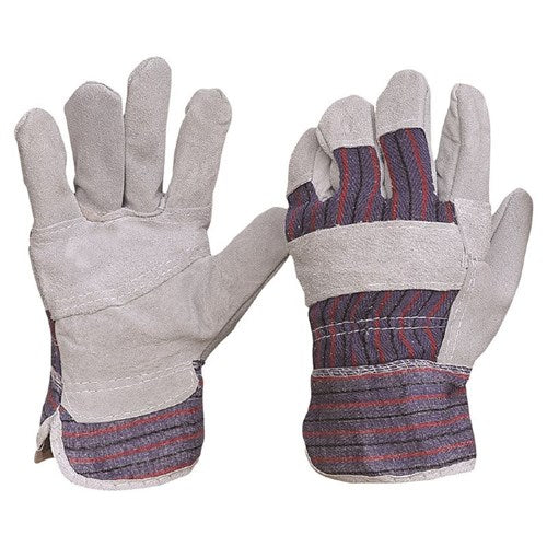 Pro Choice Candy Stripe Cotton Back/Cowsplit Leather Palm Pair of 12 (417PB)