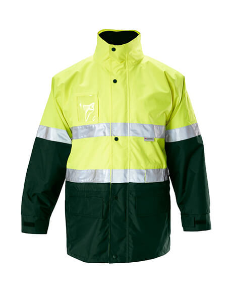 Hard Yakka Foundations Hi Visibility 6 In 1 Two Tone Jacket With Tape (Y06556)