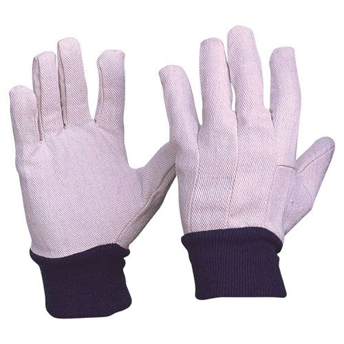 Pro Choice Cotton Drill With Blue Knitted Wrist Pair of 12 (CDB10)