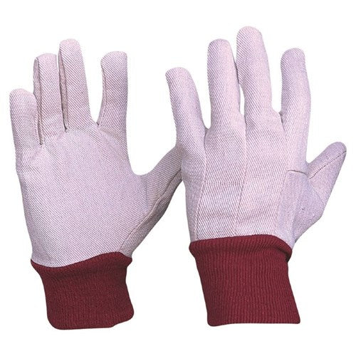 Pro Choice Cotton Drill With Red Knitted Wrist Pair of 12 (CDR9)