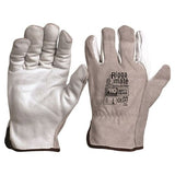 Pro Choice Riggamate Cow Grain Natural Grain Palm/Split Back, Grey Pair of 12 (CGL41NSB)