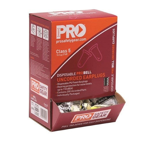 Pro Choice Pro-Bell Pu Earplugs Uncorded - Box Of 200Box of 1 (EPYU)