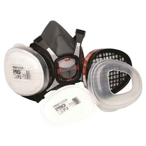 Pro Choice Tradies Kit Half Mask With A1P2 Cartridges Blister Pack Each of 1 (HMA1P2)