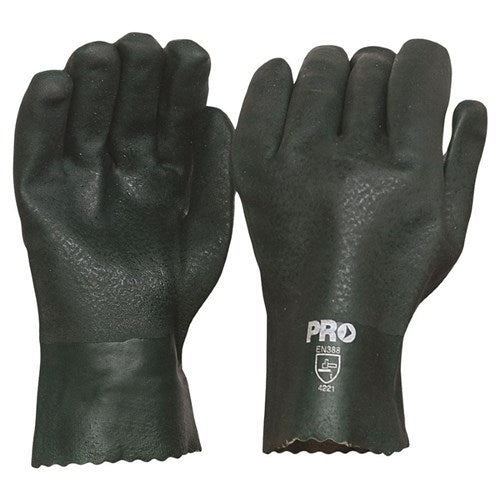 Pro Choice Green Pvc Double Dipped - Length 27Cm Pair of 12 (PVC27DD)