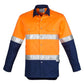 Syzmik Mens Hi Vis Spliced Industrial Shirt - Hoop Taped (ZW123)
